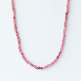 Petite Pink Tourmaline Beaded Necklace