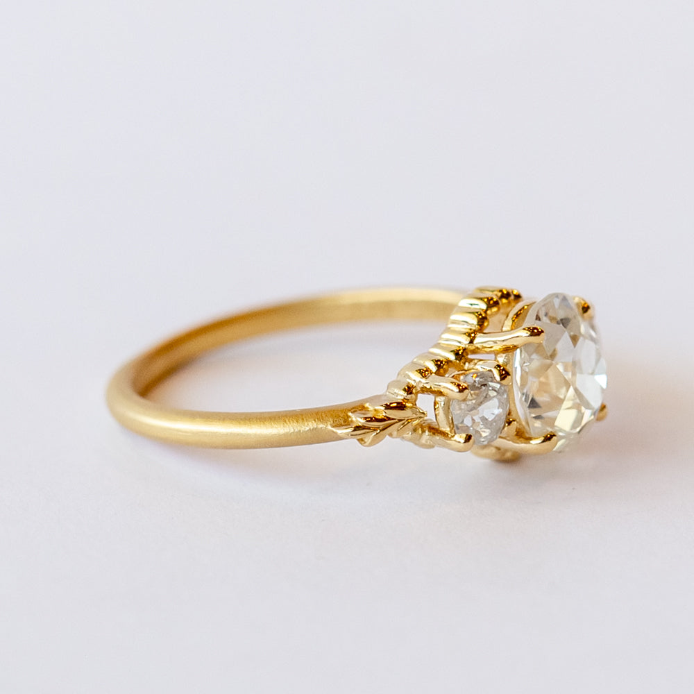 Wood Nymph Faye Three-Stone Diamond Ring