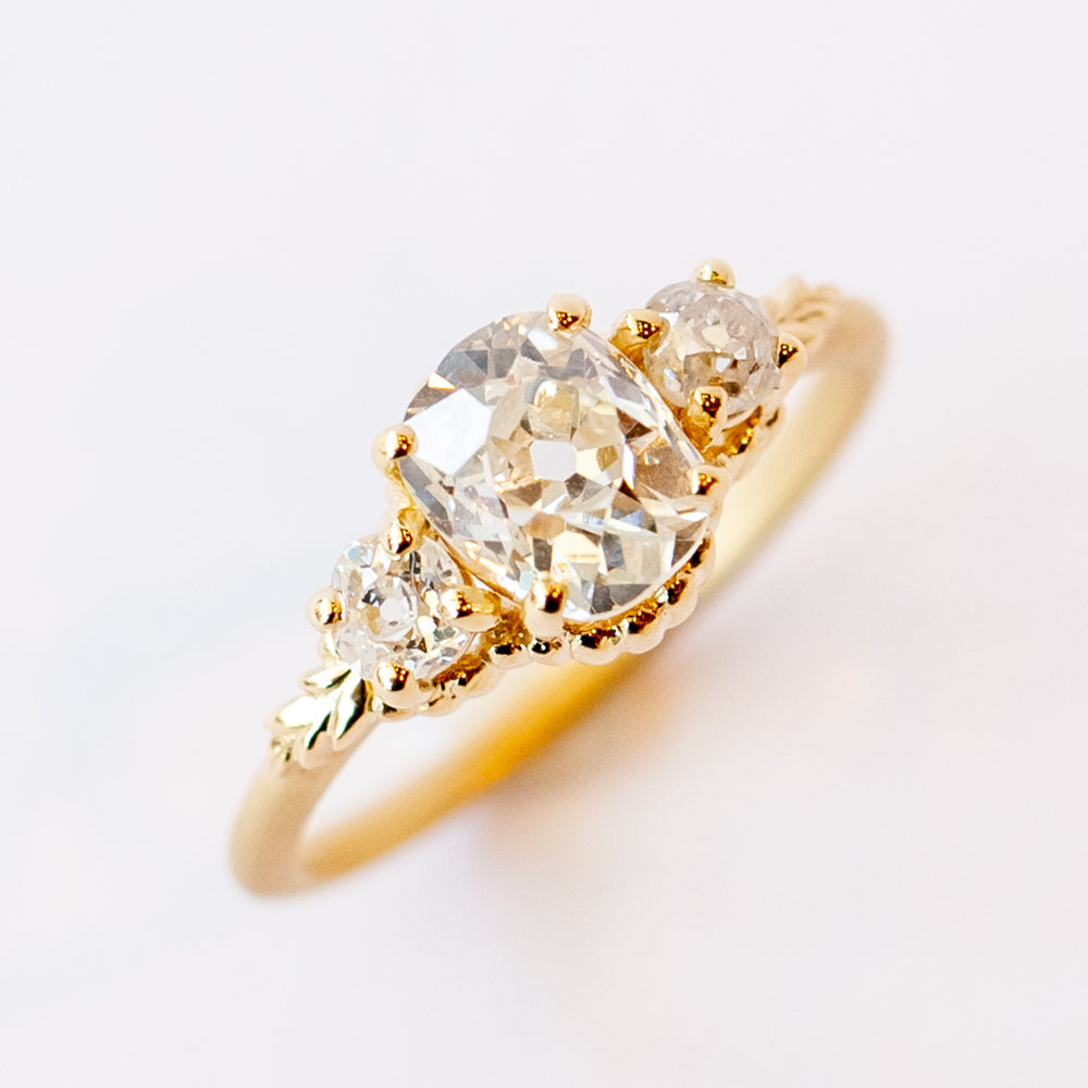 Wood Nymph Faye Three-Stone Diamond Ring