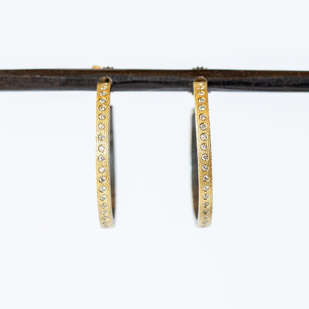 Adam Diamond Hoop Earrings, Medium