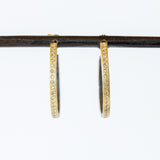 Adam Diamond Hoop Earrings, Medium