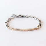 Diana 2.5mm Diamond ID Bar Chain Bracelet