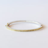 Laura Lux 2.5mm White and Champagne Diamond Bangle