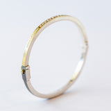 Laura Lux 2.5mm White and Champagne Diamond Bangle