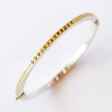 Laura Lux 2.5mm White and Champagne Diamond Bangle