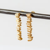 Half-Pavé Diamond Drop Earrings
