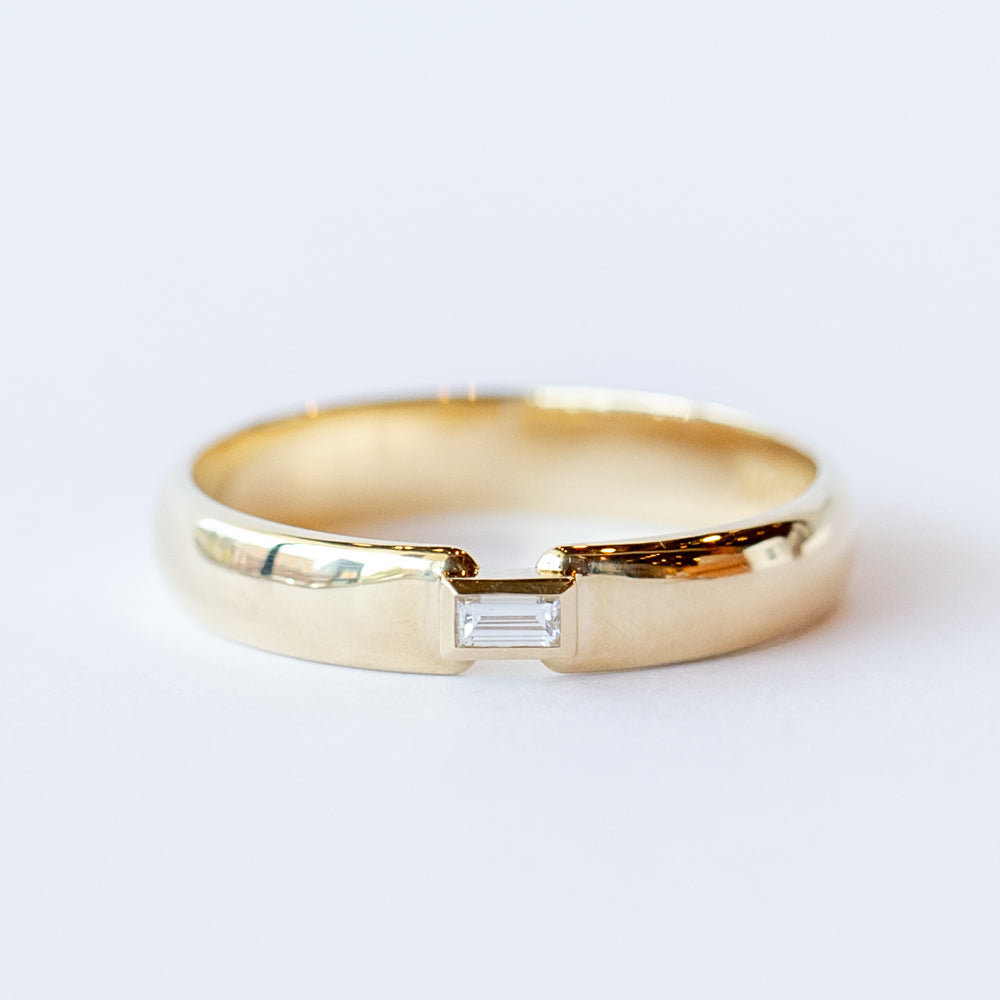 Baguette Diamond Bridge Band