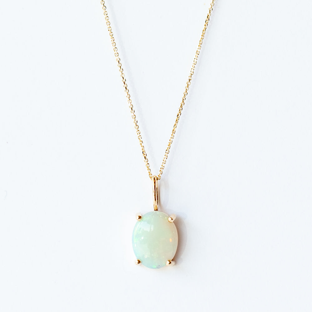 Large Oval Opal Necklace
