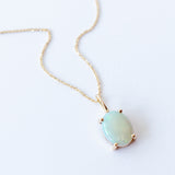 Large Oval Opal Necklace