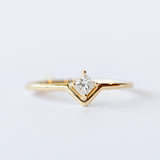Small Nestled Princess Cut Diamond Ring