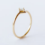 Small Nestled Princess Cut Diamond Ring