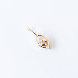 Two Stone Sapphire and Diamond Numerology Charm