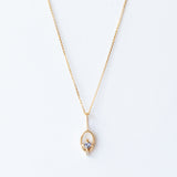 Two Stone Sapphire and Diamond Numerology Charm