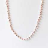 Seed Pearl Necklace on Pink Thread