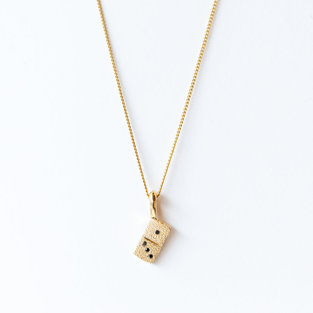 Black Diamond Domino Necklace