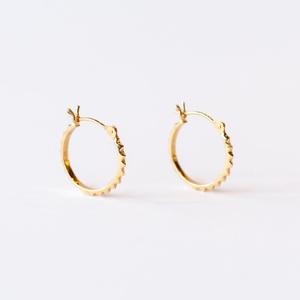 Small Pyramid Hoop Earrings