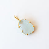 Large Asymmetrical Aquamarine Basket Pendant