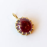 Large Oval Plum Tourmaline Basket Charm