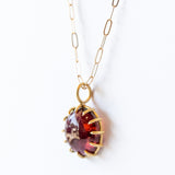 Large Oval Plum Tourmaline Basket Charm