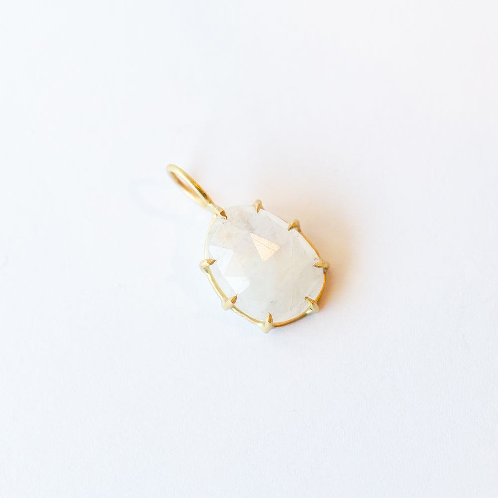 Moonstone Teardrop Basket Pendant