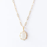 Moonstone Teardrop Basket Pendant
