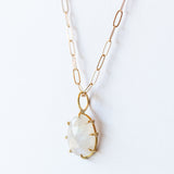 Moonstone Teardrop Basket Pendant