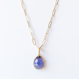 Tanzanite Teardrop Basket Charm