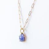 Tanzanite Teardrop Basket Charm