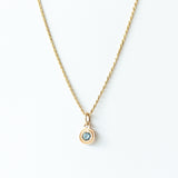 Mini Sapphire Spiral Charm