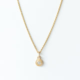 Mini White Diamond Spiral Charm