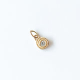 Mini White Diamond Spiral Charm