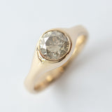 Phoebe Signet Solitaire Diamond Ring