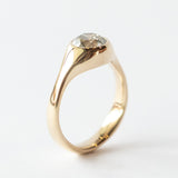 Phoebe Signet Solitaire Diamond Ring