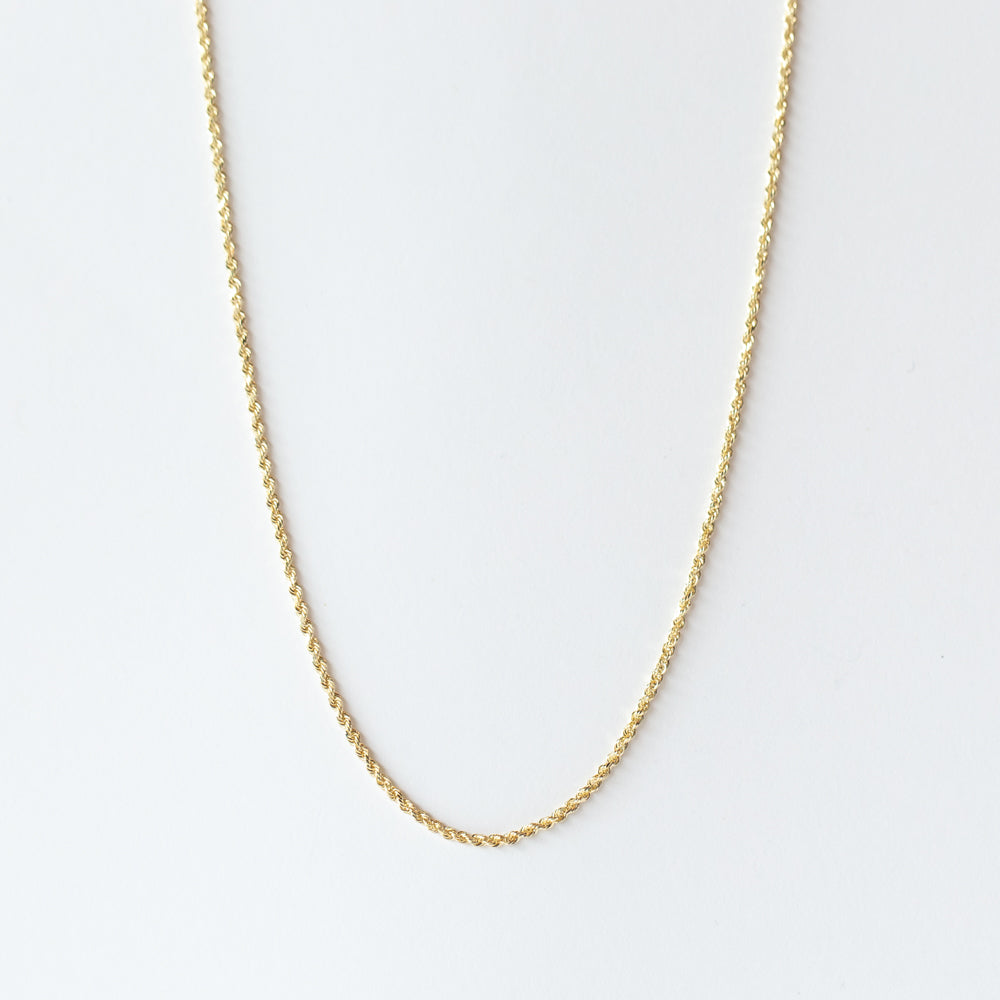 1.2mm Diamond Cut Twisted Rope Chain