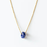 Lapis and Gold Dot Rondelle Bead Charm