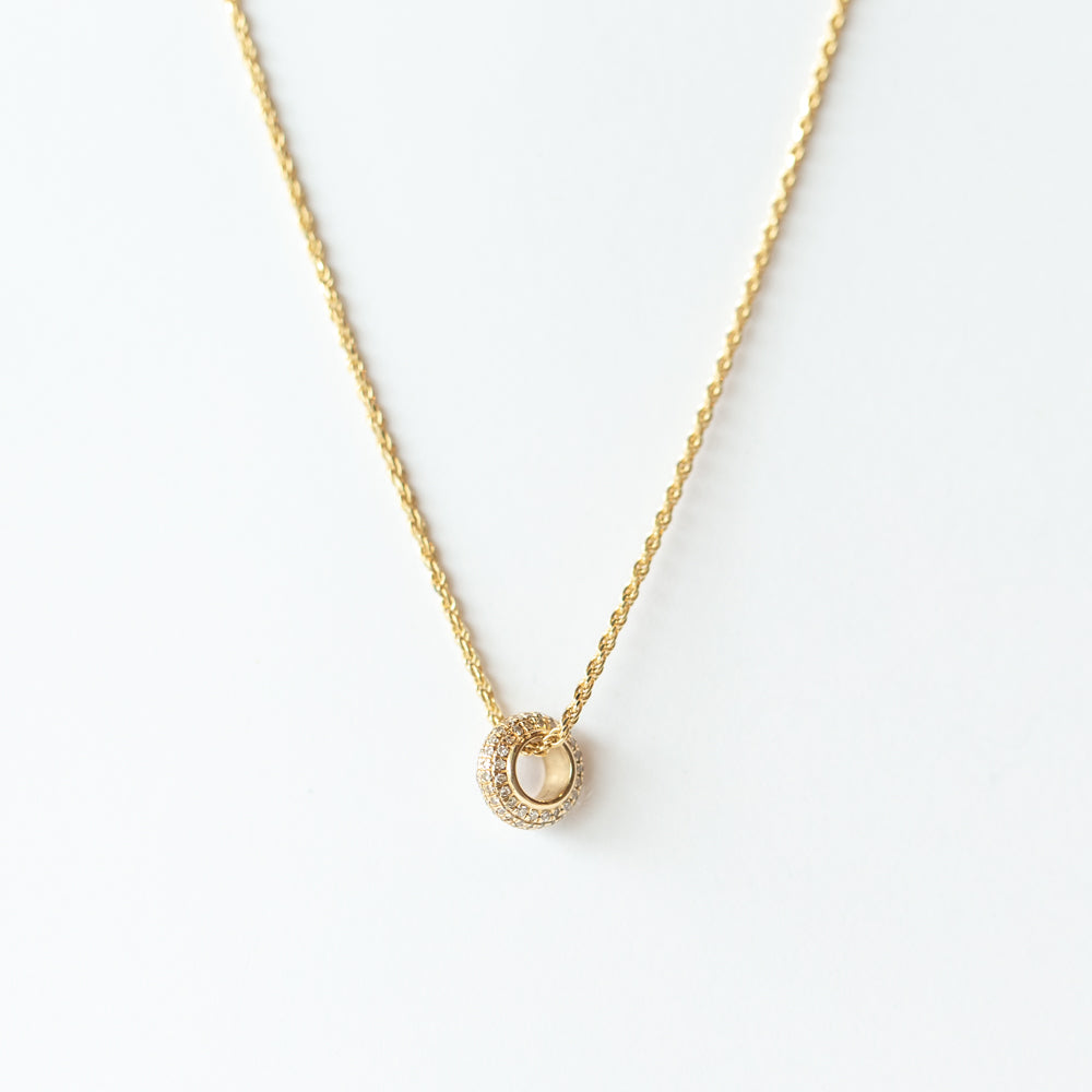 Pavé Diamond Rondelle Bead Charm