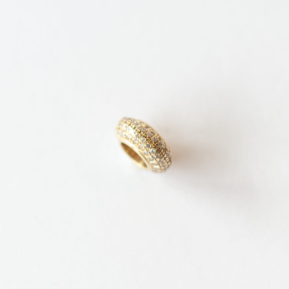 Pavé Diamond Rondelle Bead Charm