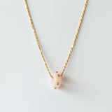 Pink Opal and Diamond Rondelle Bead Charm