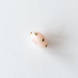 Pink Opal and Diamond Rondelle Bead Charm