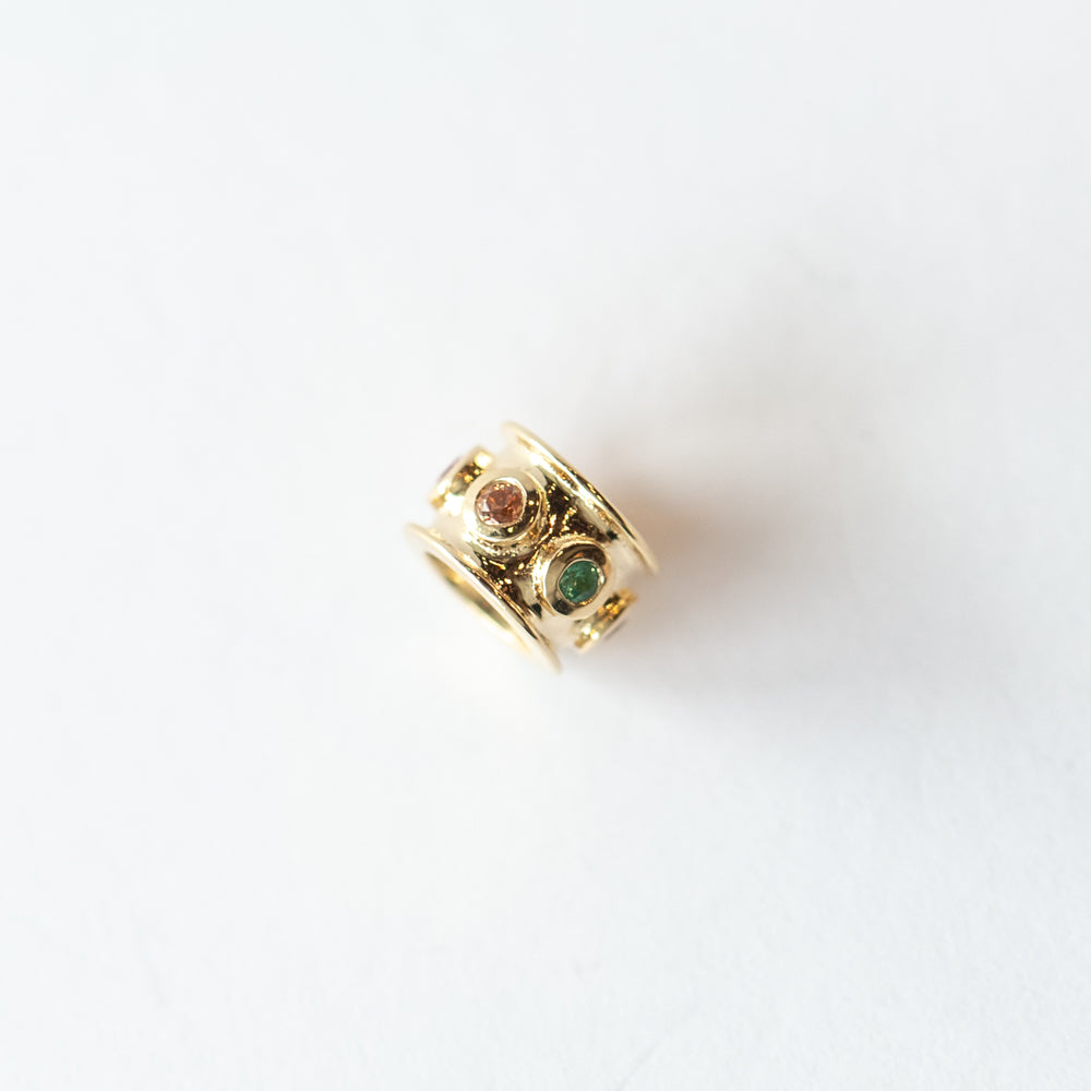 Rainbow Sapphire Rondelle Bead Charm