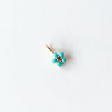 Turquoise and Tourmaline Aurora Flower Charm