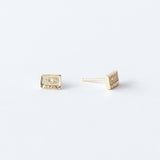 Mini Mixtape Stud Earrings with Diamonds