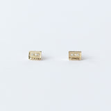 Mini Mixtape Stud Earrings with Diamonds