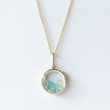 Paraiba Tourmaline and Opal Round Shaker Necklace