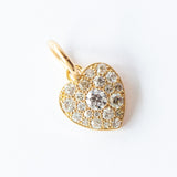 Small Cobblestone Diamond Heart Charm