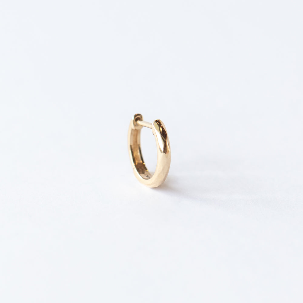 Gold Textured Hoop Earring (Single)