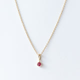 Bezel Set Ruby Charm