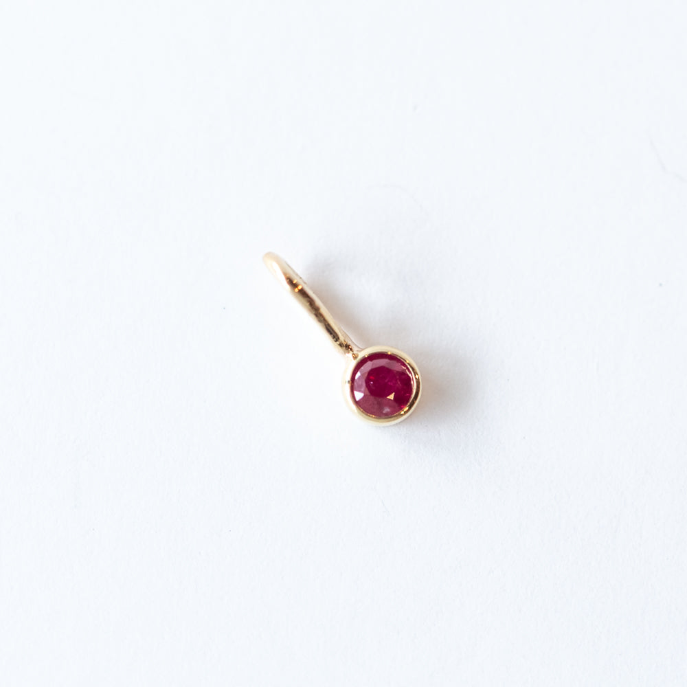 Bezel Set Ruby Charm