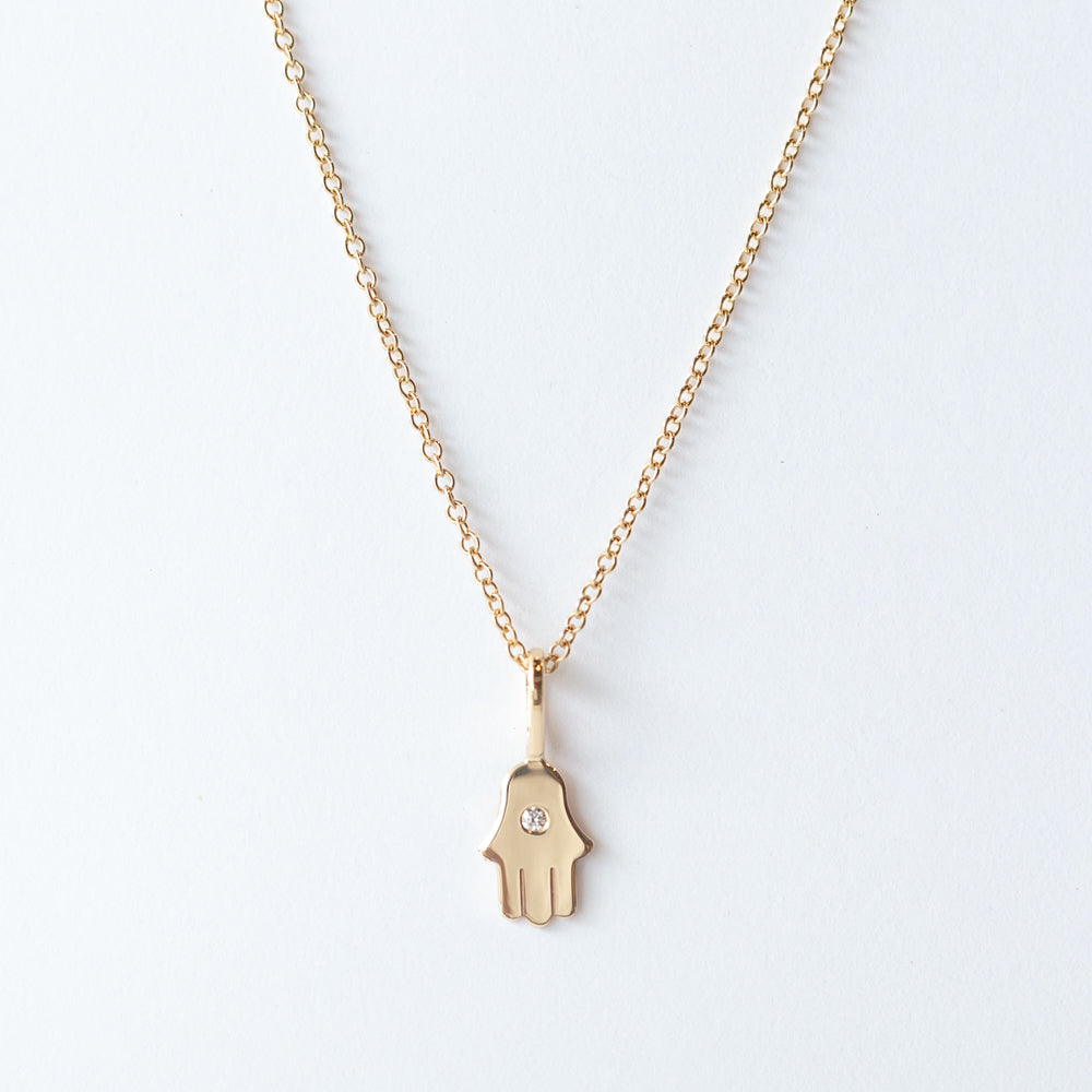 Midi Bitty Diamond Hamsa Charm