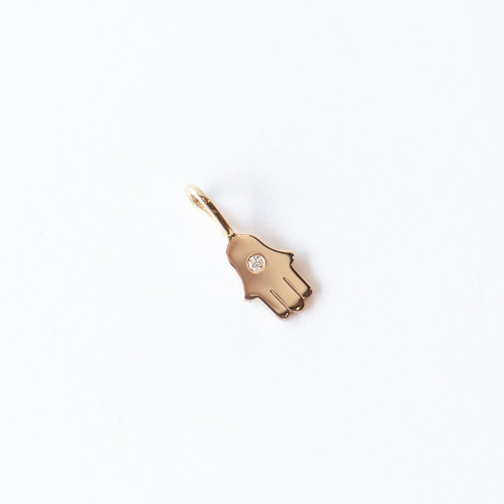 Midi Bitty Diamond Hamsa Charm
